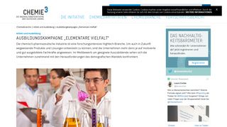 
                            6. Chemie³ Ausbildungskampagne „Elementare Vielfalt“