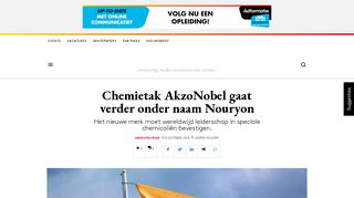 
                            8. Chemietak AkzoNobel gaat verder onder naam Nouryon - Adformatie