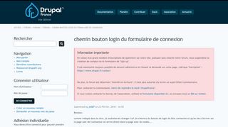 
                            7. chemin bouton login du formulaire de connexion | Drupal France