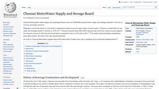 
                            9. Chennai MetroWater Supply and Sewage Board - Wikipedia