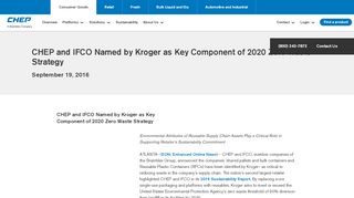 
                            8. CHEP and IFCO Named by Kroger as Key Component of 2020 Zero ...