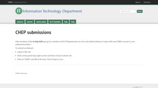 
                            6. CHEP submissions | IT Department