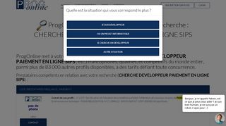 
                            11. CHERCHE DEVELOPPEUR PAIEMENT EN LIGNE SIPS - ProgOnline