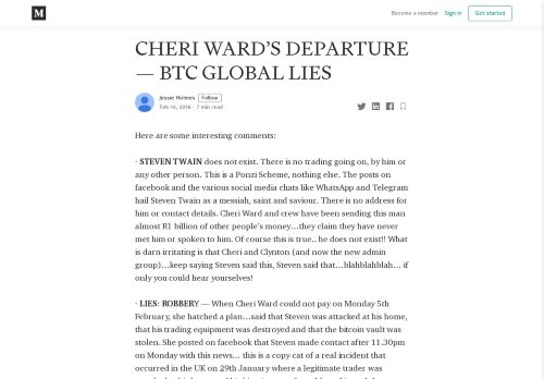 
                            9. CHERI WARD'S DEPARTURE — BTC GLOBAL LIES – Jessie Holmes ...