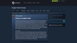 
                            8. Cherry Credits FAIL :: Dragon Nest Europe General Discussions