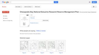 
                            8. Chesapeake Bay National Estuarine Research Reserve Management ... - Google बुक के परिणाम