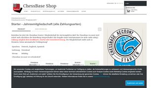 
                            8. ChessBase Account Starter 1 Jahr - ChessBase Shop