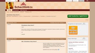 
                            8. Chessbase shop down? - Schach: Schachfeld.de