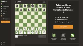 
                            3. Chess.com - Schach Online Spielen Kostenlose