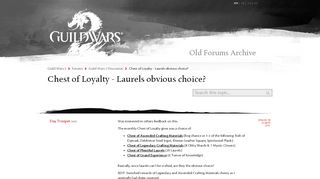 
                            8. Chest of Loyalty - Laurels obvious choice? - Guild Wars 2