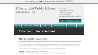 
                            12. chesterfieldlibrary | Login - Chesterfield Public Library