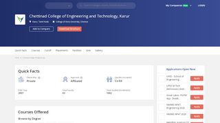 
                            9. Chettinad College of Engineering and Technology, Karur - courses ...