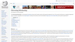 
                            12. Chevening Scholarship - Wikipedia