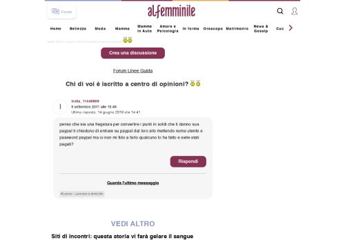 
                            12. Chi di voi è iscritto a centro di opinioni? - AlFemminile.com