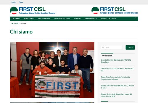 
                            13. Chi siamo – FIRST Gruppo Banco Desio - First Cisl