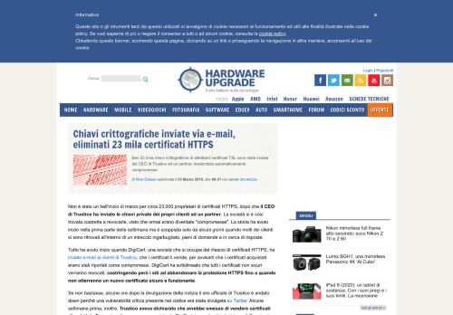 
                            10. Chiavi crittografiche inviate via e-mail, eliminati 23 mila certificati ...