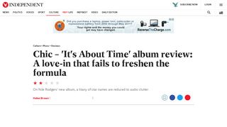 
                            13. Chic – 'It's About Time' album review: A love-in that fails to freshen the ...