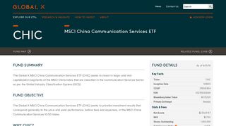 
                            8. CHIC MSCI China Communication Services ETF - Global X ...