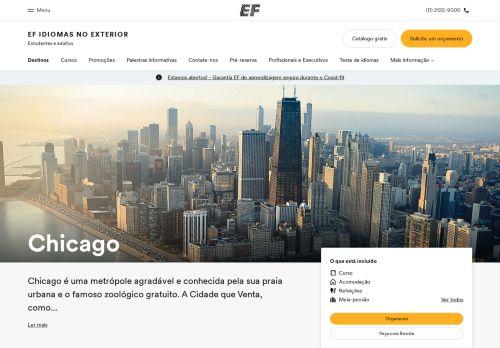 
                            12. Chicago - EF Idiomas no exterior (18-25 anos) - EF - EF Education First