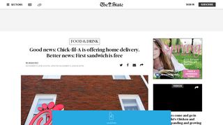 
                            11. Chick-fil-A adds home delivery, free chicken sandwich offer | The State