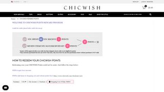 
                            9. CHICWISH REWARD POINTS - Retro, Indie and Unique Fashion