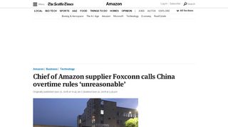 
                            12. Chief of Amazon supplier Foxconn calls China overtime rules ...