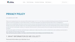 
                            7. Chika | Privacy Policy