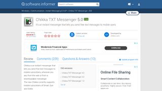 
                            8. Chikka TXT Messenger 5.0 Download (Free) - ChikkaLauncher.exe