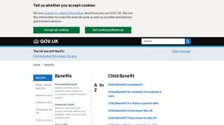 
                            1. Child Benefit - GOV.UK