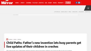 
                            7. Child Paths: Father's new invention lets busy parents get live updates ...