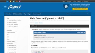 
                            11. Child Selector (“parent > child”) | jQuery API Documentation