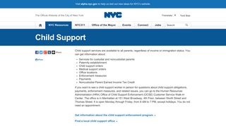 
                            5. Child Support | City of New York - NYC.gov