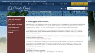 
                            12. Child Support Enforcement | Schuyler County, NY - Official Website
