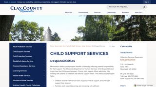 
                            13. Child Support Services | Clay County, MN - Official Website