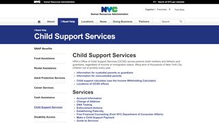 
                            10. Child Support Services - HRA - NYC.gov