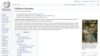 
                            9. Children's literature - Wikipedia