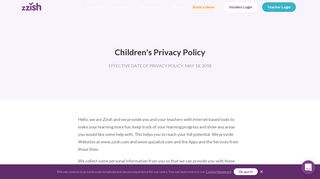 
                            8. Children's Privacy Policy - Zzish, We find the best learning apps, and ...