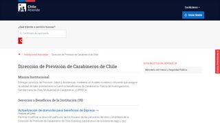 
                            6. ChileAtiende - Dirección de Previsión de Carabineros de Chile