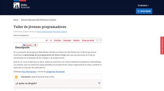 
                            5. ChileAtiende - Taller de jóvenes programadores
