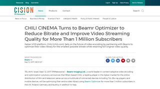 
                            11. CHILI CINEMA Turns to Beamr Optimizer to Reduce Bitrate and ...