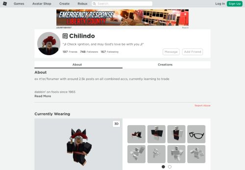 
                            8. Chilindo - Profile - Roblox