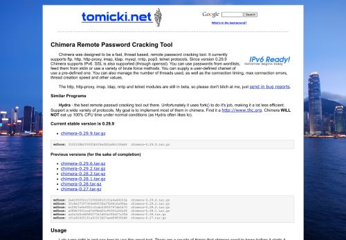 
                            3. Chimera Remote Password Cracking Tool - Lukasz Tomicki