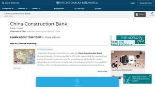 
                            12. China Construction Bank | bank, China | Britannica.com