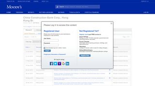 
                            4. China Construction Bank Corp., HK Branch Credit Rating - Moody's