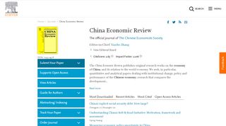 
                            5. China Economic Review - Journal - Elsevier