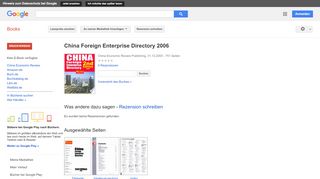 
                            7. China Foreign Enterprise Directory 2006