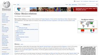 
                            5. China–Mexico relations - Wikipedia
