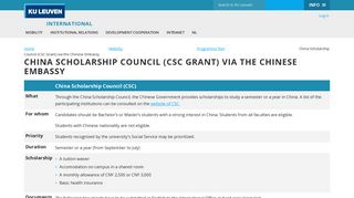 
                            10. China Scholarship Council (CSC Grant) via the Chinese Embassy ...