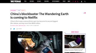 
                            8. China's blockbuster The Wandering Earth is coming to Netflix - The ...