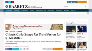 
                            9. China's Ctrip snaps up Travelfusion for $160 million - Business ...